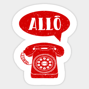 Allo French Greeting Old phone Sticker